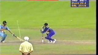 INDIA vs SRI LANKA 1996 WORLD CUP SEMI FINAL EDEN GARDENS KOLKATA IND INNINGS [upl. by Howzell]