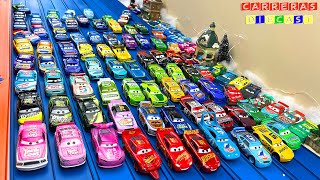 100 CORREDORES PISTON CUP RACERS CAMPEONATO DISNEY CARS DIECAST [upl. by Sylvester]