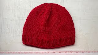 Knit  Basic knitted beanie magic loop [upl. by Ttegirb]