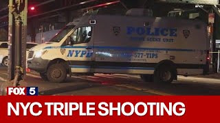 NYC triple shooting leaves 2 dead [upl. by Sancho]