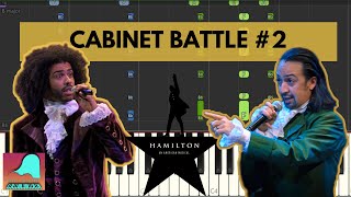 Cabinet Battle 2  Hamilton  Piano Accompaniment Tutorial Synthesia [upl. by Kaila]