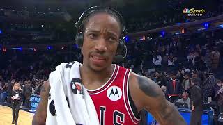 DeMar DeRozan Talks GAMEWINNER vs Knicks Postgame Interview 🎤 [upl. by Kylstra]