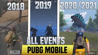 TODOS OS EVENTOS DO PUBG MOBILE 2018  2021  MOMENTOS NOSTALGIA  ALL EVENTS PUBG MOBILE [upl. by Gora]