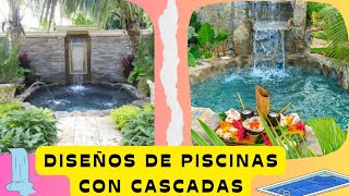 Diseños de piscinas con cascadas [upl. by Esinal]