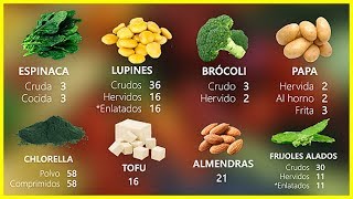 ¡Top Alimentos VEGETALES con más PROTEÍNA [upl. by Arayc]