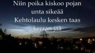 Yö  Ihmisen Poika  Lyrics [upl. by Teague]