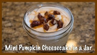 Mini Pumpkin Cheesecake in a Jar Holiday Baking 2013 [upl. by Weisburgh487]