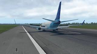 XPlane 11 Zibo mod Boeing 737800 Garuda Indonesia landing at Surabaya WARR [upl. by Lucilla]