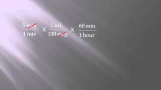 Drug Calculations Nitroglycerin Drip Example 1 [upl. by Nayrda]