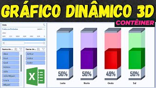 Gráfico Dinâmico de Contêiner 3D com Segmentação de Dados e Linha do Tempo [upl. by Tallula418]