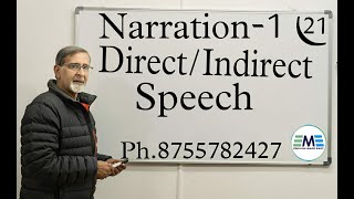 NARRATION  1 DIRECT INDIRECT SPEECH  ENGLISH MADE EASY [upl. by Acemaj]