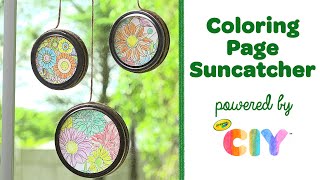 Easy Suncatcher Tutorial Mason Jar Lid Craft  Crayola CIY [upl. by Inittirb]