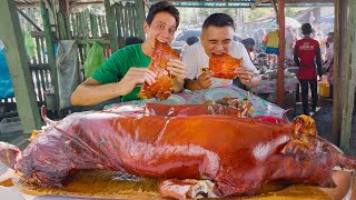 Philippines Best Lechon ULTIMATE ROASTED PIG TOUR  Cebu’s Insane Street Food [upl. by Nashoma]