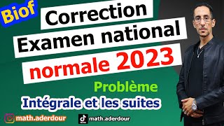 Correction  Examen national 2023  Etude de fonction prt2 [upl. by Assenov]