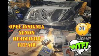 OPEL INSIGNIA ASTRA J XENON HEADLIGHT REPAIR BALLAST BULB REPLACEMENT  TROUBLESHOOTING TIPS [upl. by Hailed]