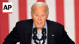 Biden tells voters hes staying in the race during Wisconsin rally [upl. by Ynnel]