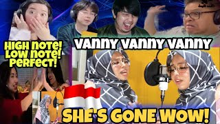 VANNY VABIOLA INDONESIAN SINGER SING SHES GONEREACTION COMPILATI0N [upl. by Adnirem]