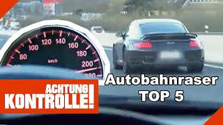 Top 5 Autobahnraser Die Polizei kommt BLEIFÜSSEN auf die Spur  Kabel Eins  Achtung Kontrolle [upl. by Joost]