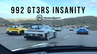 R1 Motorsport 992 GT3RS Meet amp Drive  INSANE MEET [upl. by Tebazile]