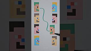 Minecraft Color Steve Matching Puzzle shorts viral art craft [upl. by Hartman]