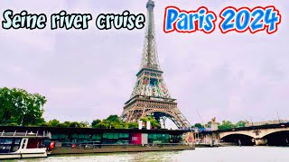 The Scenery along Seine River cruise during Olympic game Paris 2024 [upl. by Irabaj]