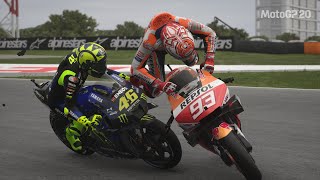 VALENTINO ROSSI curang tabrak MARC MARQUEZ sebelum finish [upl. by Aratihc47]