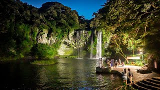 Summer Walk on Jeju Island the most beautiful island in Korea Ambience Sounds 4K HDR [upl. by Bonnes]