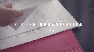 Binder Organization Tips [upl. by Sergent879]