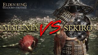 Malenia Vs Sekiro Build DLC Deflecting Hardtear [upl. by Eiram]