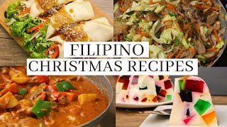 FILIPINO CHRISTMAS RECIPES  Lumpiang Sariwa  Beef Caldereta  Pancit Bihon  Cathedral Window [upl. by Donall]