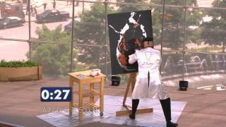 Speed Painter Takes Stage in Andersons Viewers Got Talent [upl. by Yknarf]