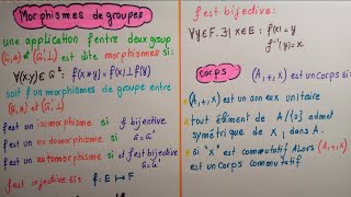 Les structures algebriques  Morphismes de groupes [upl. by Adiehsar]