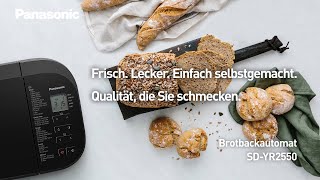 Brotbackautomat SDYR2550  Leckeres Brot leicht selbst gemacht  Panasonic Produktvorstellung [upl. by Dalila]