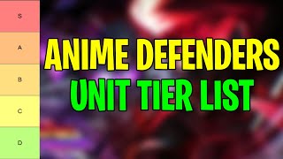 New Anime Defenders Tier List 2024  All Units Ranked From Best To Worse [upl. by Anilesor]