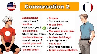 Conversation 2 anglaisfrançais  Anglais facile  ✪✪easy sentences to learn french 🌿 [upl. by Krysta]