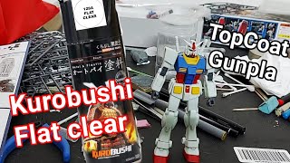 TopCoat Gunpla Kurobushi 128A flat clear test [upl. by Kali]