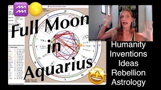 Full Moon in Aquarius♒️🌕819 Extreme Aspects Rebelliousness Body Parts Herbs Gemstones💎amp More [upl. by Akenot]