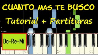 CUANTO MAS TE BUSCO Piano Tutorial Cover Facil  Partitura PDF Midi Lilly Goodman Centro Vida Pista [upl. by Egrog292]