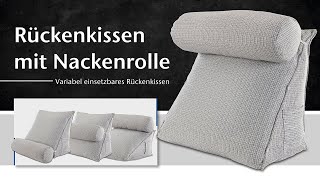 aktivshop Rückenkissen mit Nackenrolle  Ideal zum Lesen Fernsehen Schlafen und Entspannen [upl. by Asiulairam]