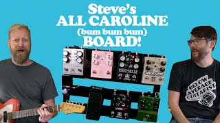 Steves ALL CAROLINE pedal board  Ryan bought one of these while editing this video [upl. by Proudlove632]