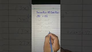 Square root vs cube root shorts ytstudio maths viralshorts [upl. by Intruoc]