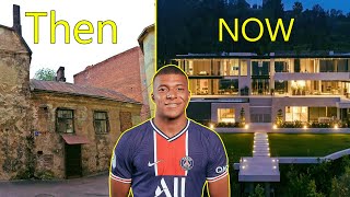 Footballers Houses  Then and Now  Mbappe Ronaldo Neymar Messi [upl. by Oleta901]