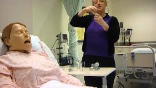 Administering Ventolin using a nebuliser [upl. by Fleece]