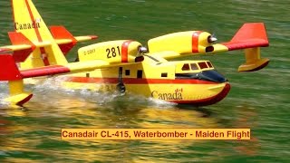 Canadair CL415 SuperScooper Maiden Flight [upl. by Airottiv]