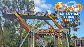 QUANTUM On Ride POV at Thorpe Park March 2022 4K Multi Angle [upl. by Otilrac]