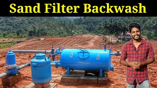 Sand filter cleaning procedure Backwashing Sand filter [upl. by Oiligriv]