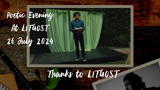 poetic evening at LitGost  Parvez Kumar poetry art live [upl. by Nosral]