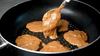 If you have 1 banana make this 5 minutes recipe for breakfast Easy chocolate pancakes No Eggs [upl. by Suqram556]