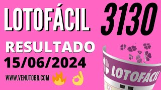 🍀 Resultado Lotofácil 3130 [upl. by Jordanna]