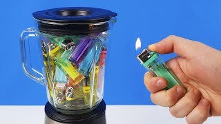 Experiment Blender Vs Lighters [upl. by Iatnohs]